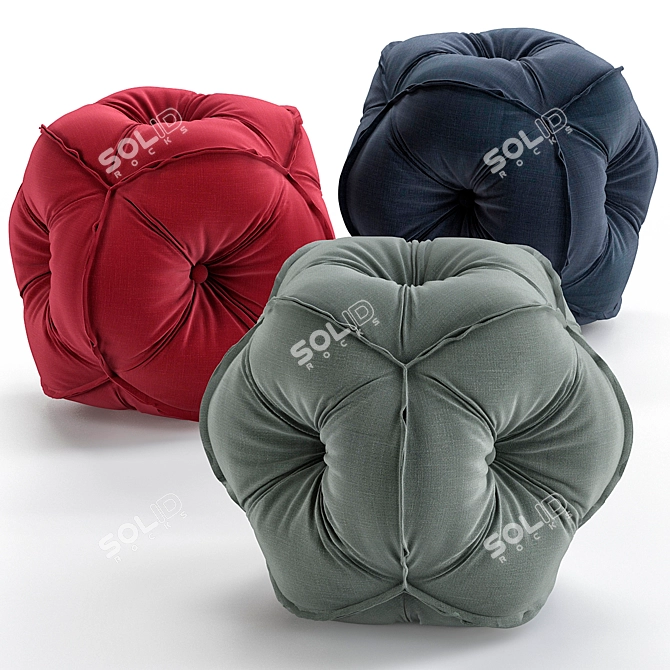 Rolf Benz 953 Fabric Stool 3D model image 1