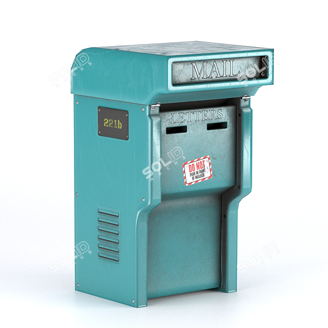 Game-Optimized Low-Poly Mailbox 3D model image 1