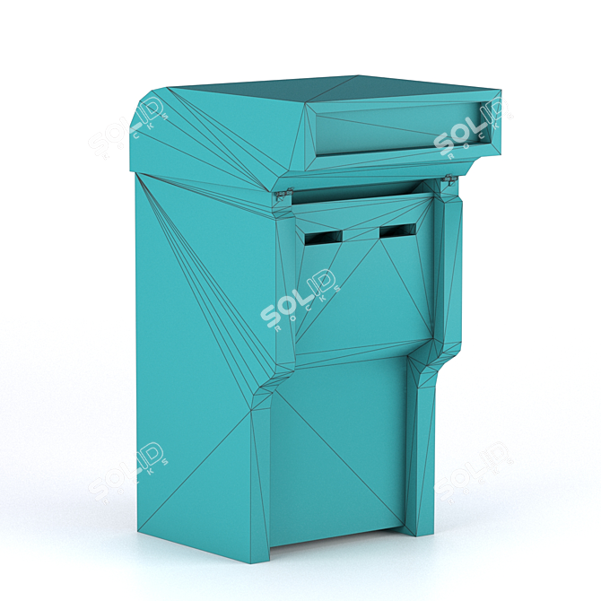 Game-Optimized Low-Poly Mailbox 3D model image 2