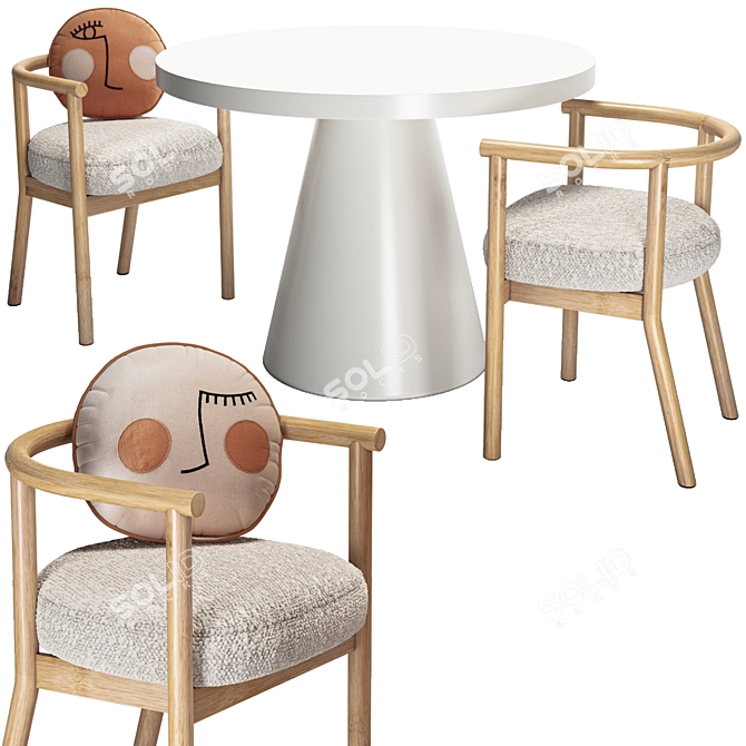 Modern Kids Play Furniture Set 3D model image 1