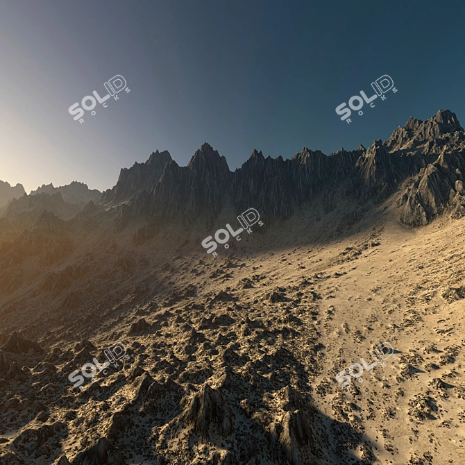 Mountain Peaks 3D Model Texture 3D model image 2