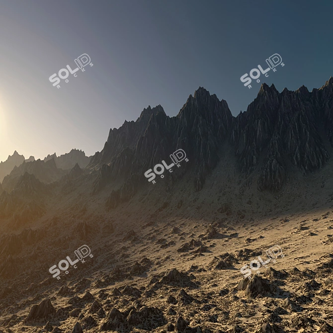 Mountain Peaks 3D Model Texture 3D model image 4