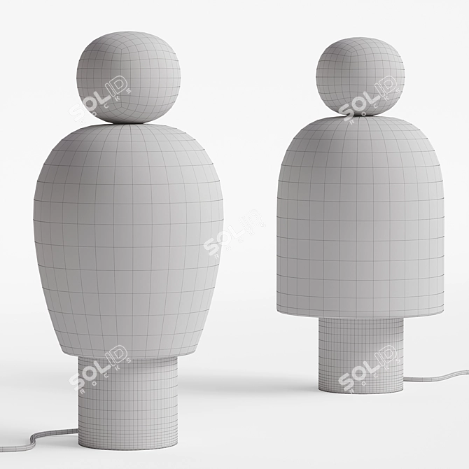 Sleek Lagoon Table Lamp Trio 3D model image 3