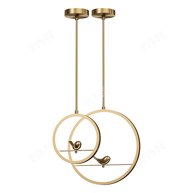 Kolibri Pendant Lights with LED Tail 3D model image 1