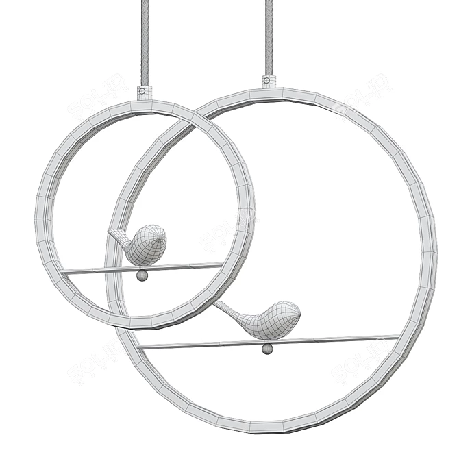 Kolibri Pendant Lights with LED Tail 3D model image 7