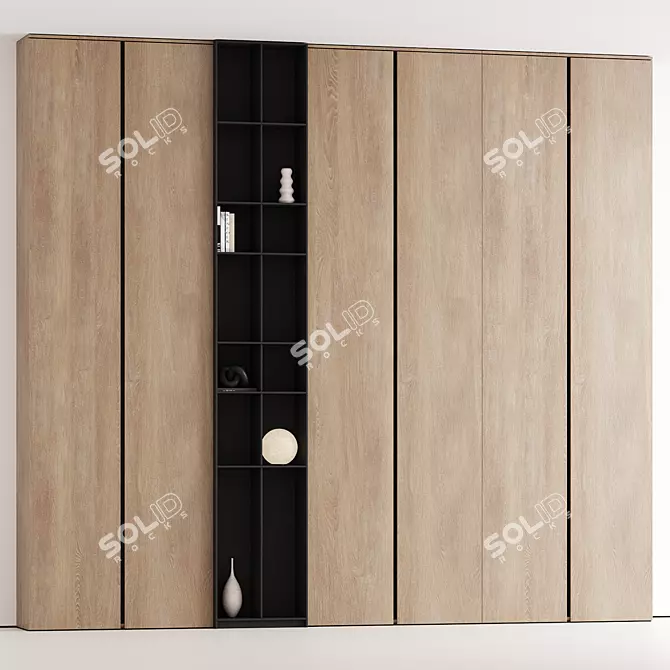 Customizable 007 Wardrobe, 3 Materials 3D model image 1