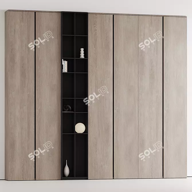 Customizable 007 Wardrobe, 3 Materials 3D model image 3