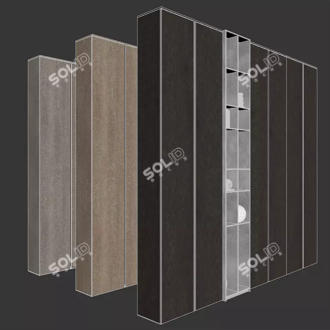 Customizable 007 Wardrobe, 3 Materials 3D model image 7