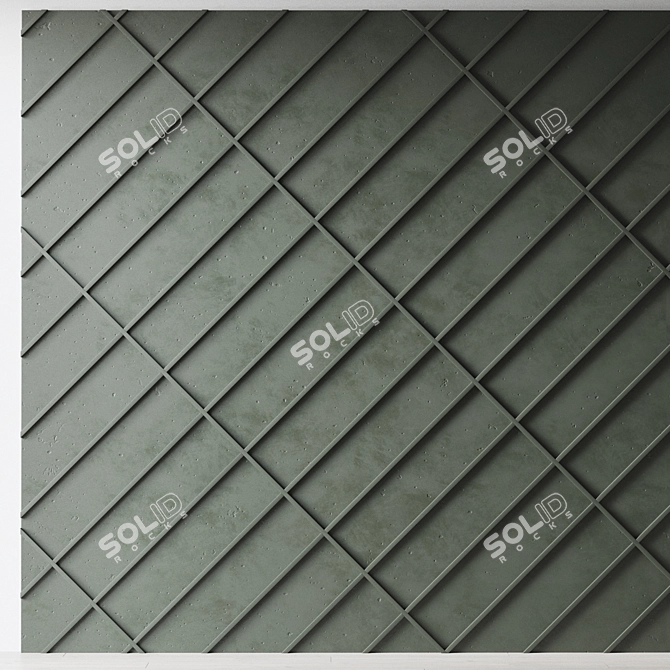 Decorative Relief Wall Panel 3D model image 2