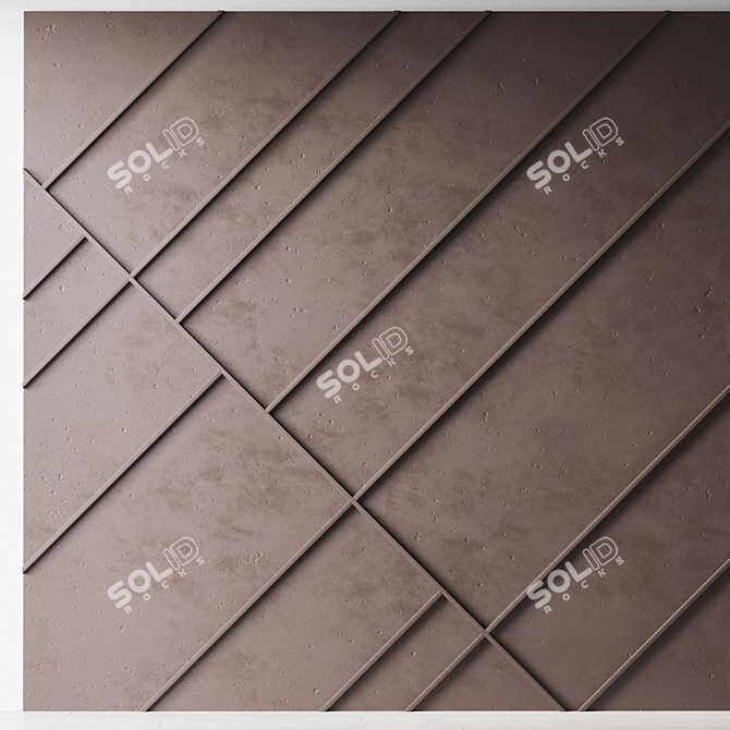 Customizable 3D Panel Wall 3D model image 1