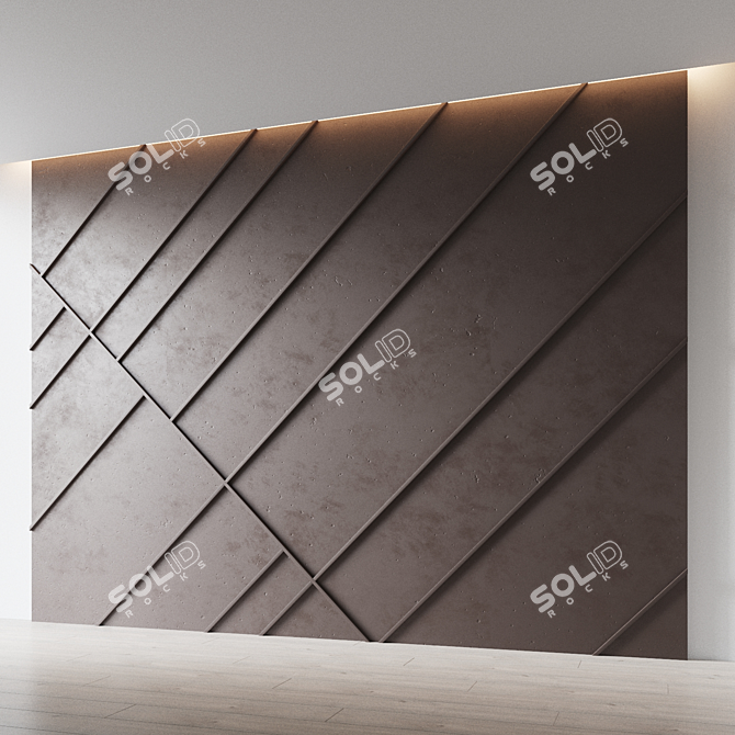 Customizable 3D Panel Wall 3D model image 2