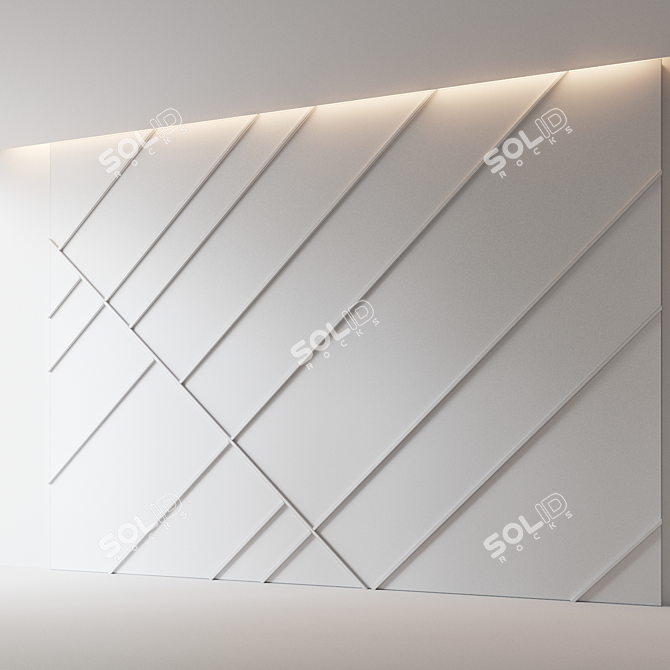 Customizable 3D Panel Wall 3D model image 3