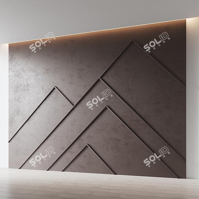 Decorative Relief Wall Panel 3D model image 2