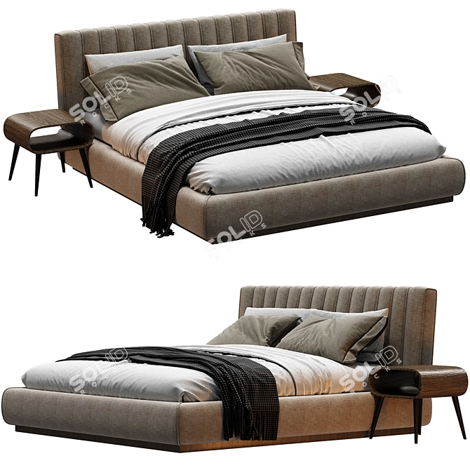 Oasis Tallin Bed Frame 3D model image 1