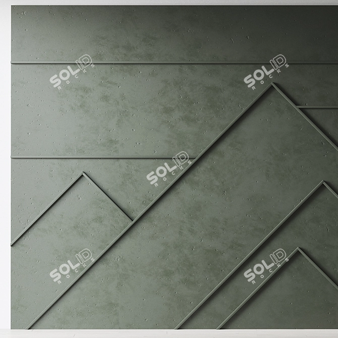 Textured Decorative Panel 3D Model 3D model image 1