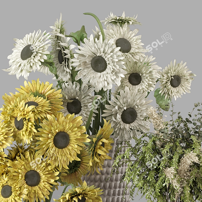 Sunflower Bouquet 3D Model Collection 3D model image 3