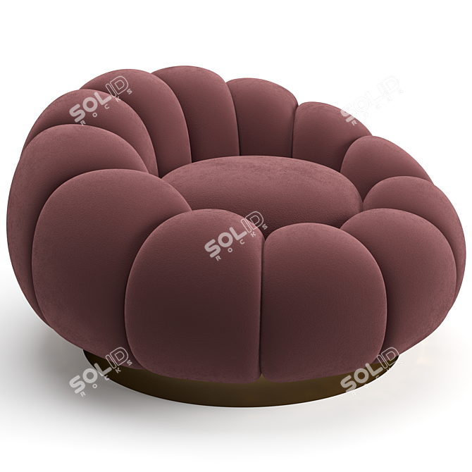 Sleek Swivel Armchair Eichholtz Mello 3D model image 3