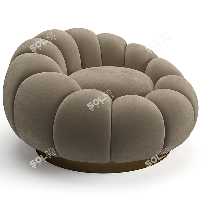 Sleek Swivel Armchair Eichholtz Mello 3D model image 4