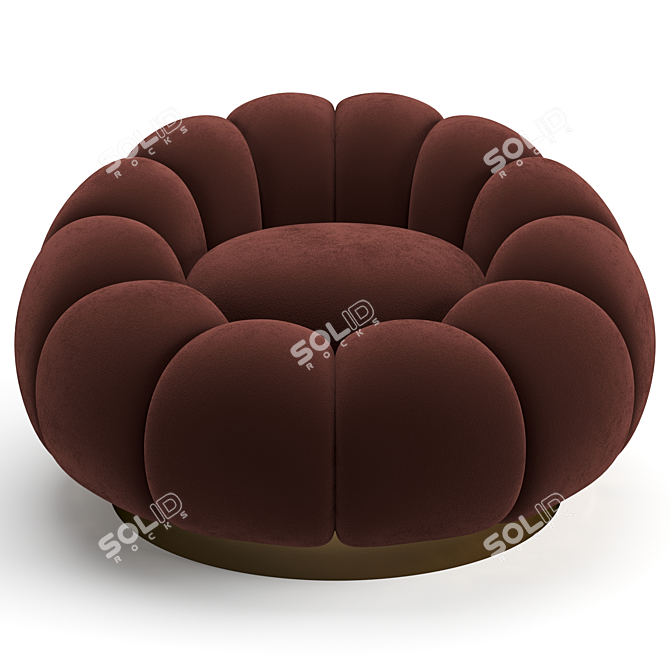 Sleek Swivel Armchair Eichholtz Mello 3D model image 5