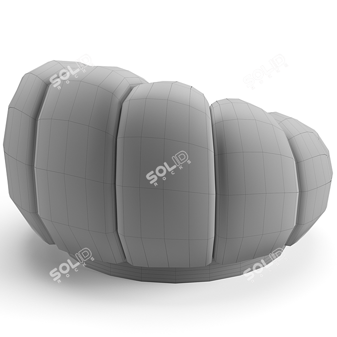 Sleek Swivel Armchair Eichholtz Mello 3D model image 7