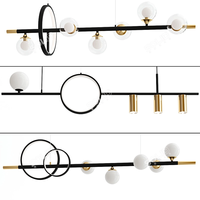 Sleek Modern Design Lamp 3D model image 1