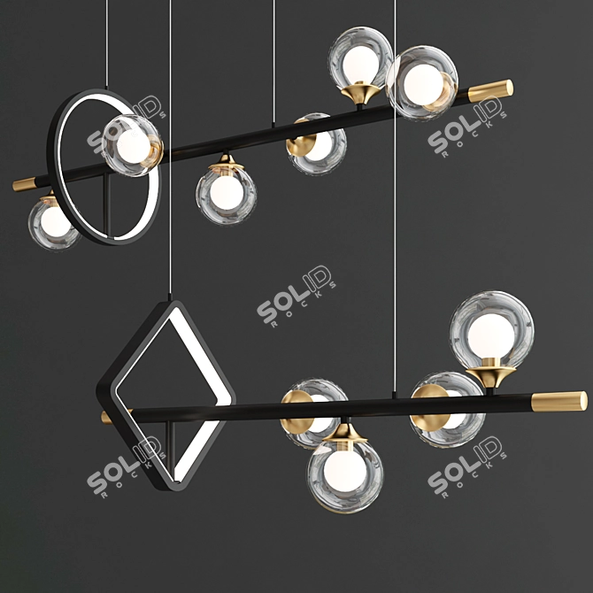 Sleek Modern Design Lamp 3D model image 2
