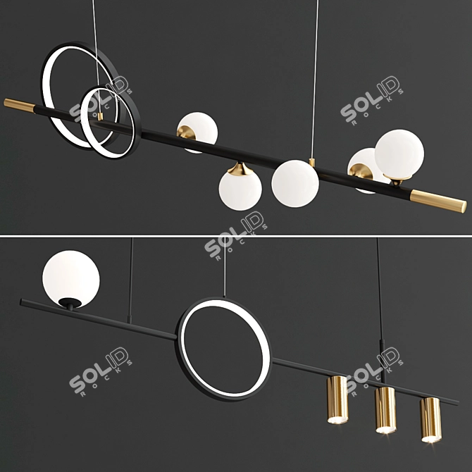 Sleek Modern Design Lamp 3D model image 3