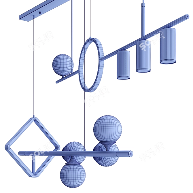 Sleek Modern Design Lamp 3D model image 4