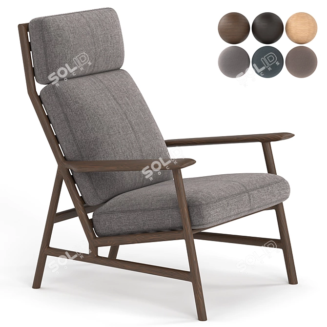 Zen Den Lounge Chair 3D model image 1