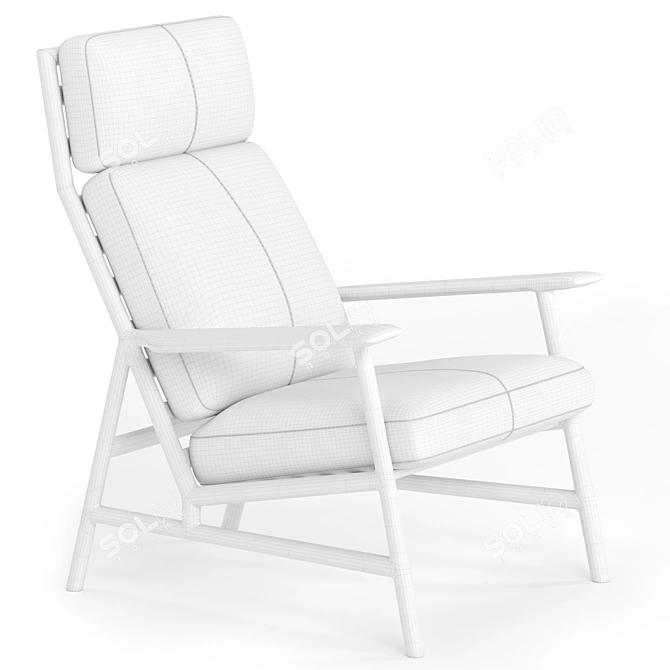 Zen Den Lounge Chair 3D model image 6