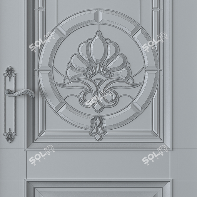 Stained Glass Door with Two Designs 3D model image 6