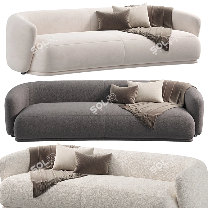 Modern Elegance in Rene Sofa 3D model image 1