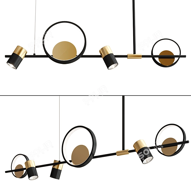 Modern Glass Lamp Basel 3D model image 1