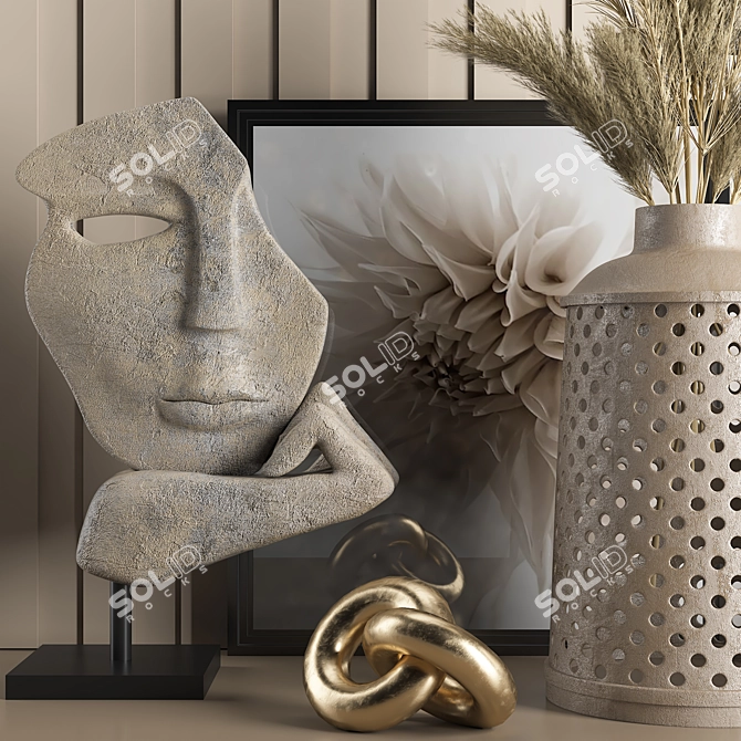 Vintage Decor Set 2015 3D model image 2