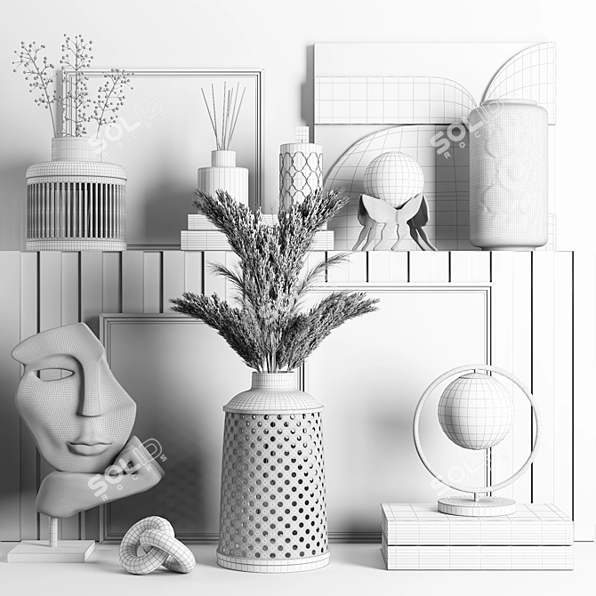 Vintage Decor Set 2015 3D model image 5