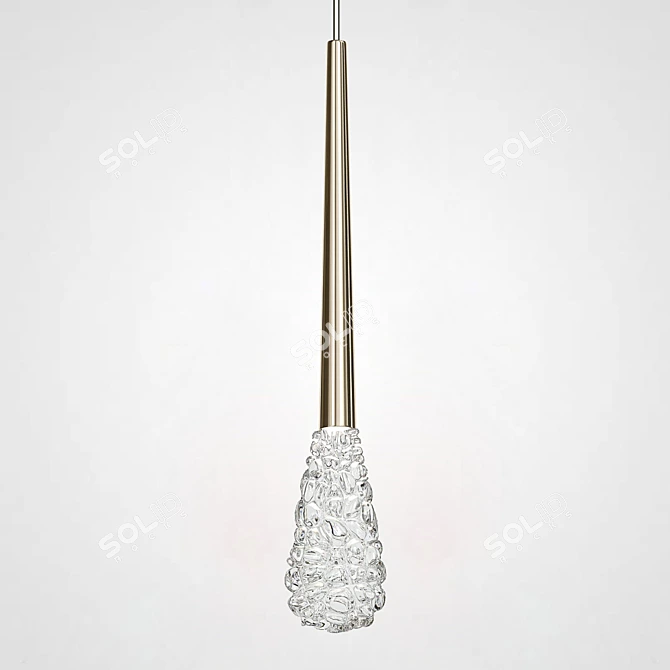 Ice Effect Pendant Lighting Fixture 3D model image 3