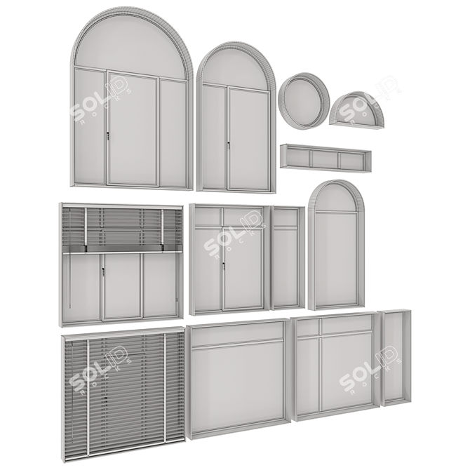 Versatile Window Set for 3D 3D model image 4