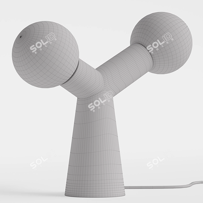 Modern Grey Yao Table Lamp 3D model image 3