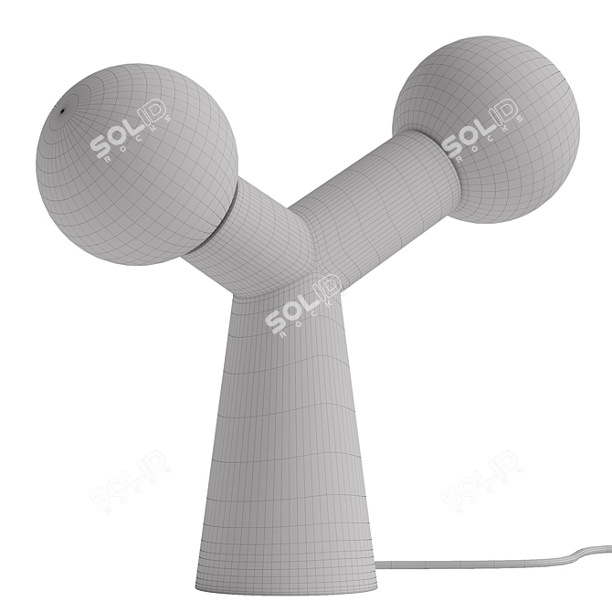 Modern Grey Yao Table Lamp 3D model image 6