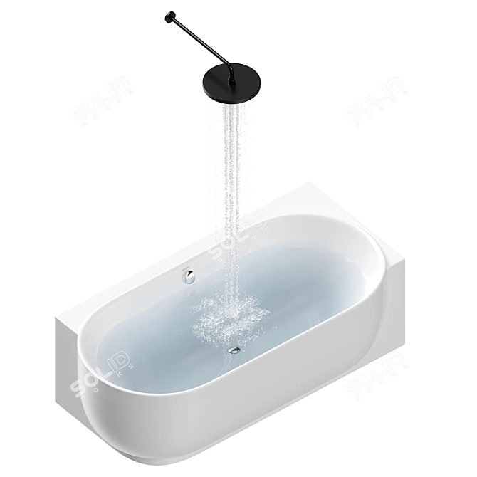 Relaxing Luv Tub with Water 3D model image 1