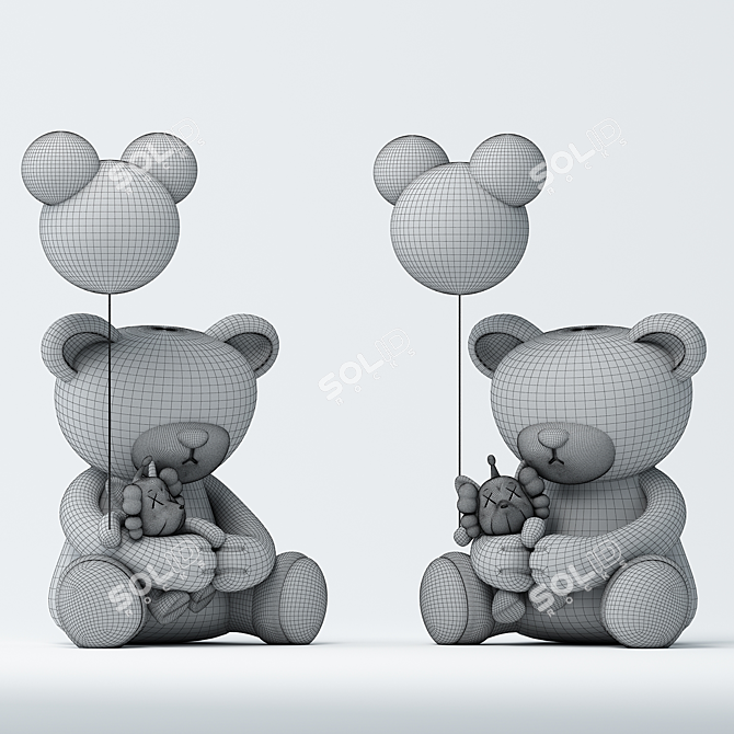 Bear Ornaments 3D Model Download 3D model image 2