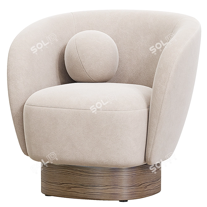 Isobel Swivel Chair, Modern Design 3D model image 1