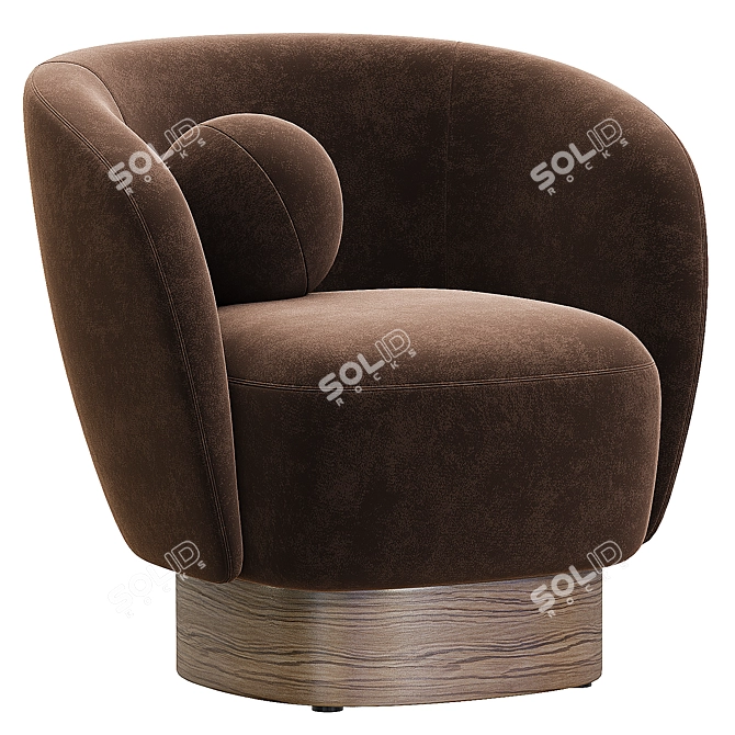 Isobel Swivel Chair, Modern Design 3D model image 2