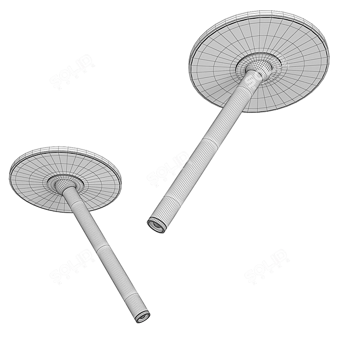  Sleek Modern Design Millimeters Lamp 3D model image 3