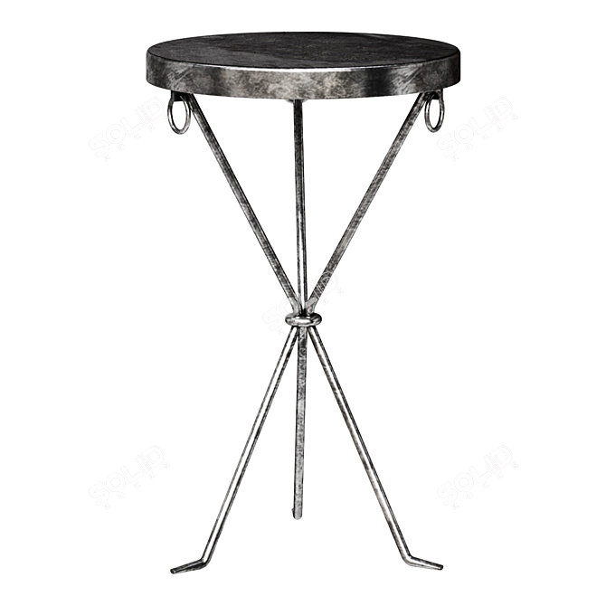 Hand-Forged Steel Drinks Table 3D model image 1