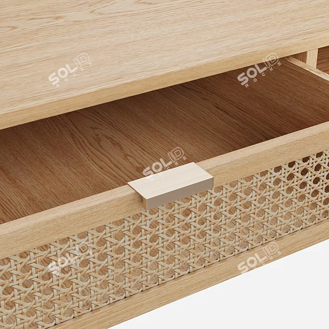 Scandinavian Style Writing Desk 3D model image 4