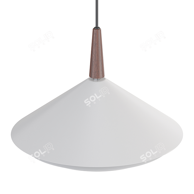 Modern Conical Pendant Lamp 3D model image 2