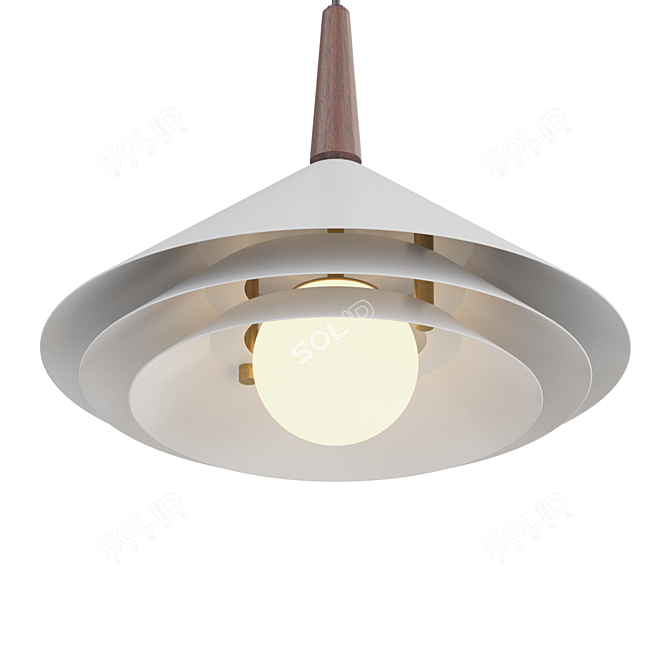 Modern Conical Pendant Lamp 3D model image 3