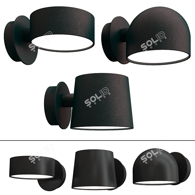 Modern LED Outdoor Wall Lamp 3D model image 4