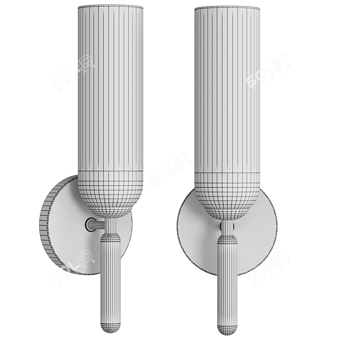 Norwalk Cylindrical Wall Sconce Black 3D model image 3